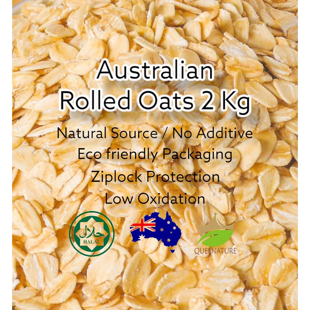 Oats / Australian Rolled Oats/ Roll Oat / Oat Giling / Menir Gandum Kasar 2Kg