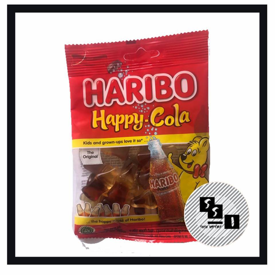 

Haribo Happy Cola / jelly rasa cola/ permen kenyal 80g