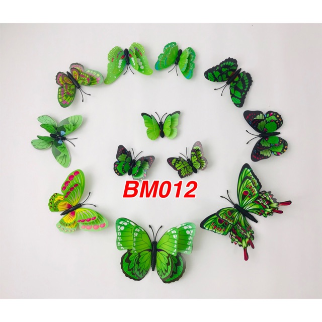 BM012 - BM0023 kupu - kupu magnet 3D - 2 layers
