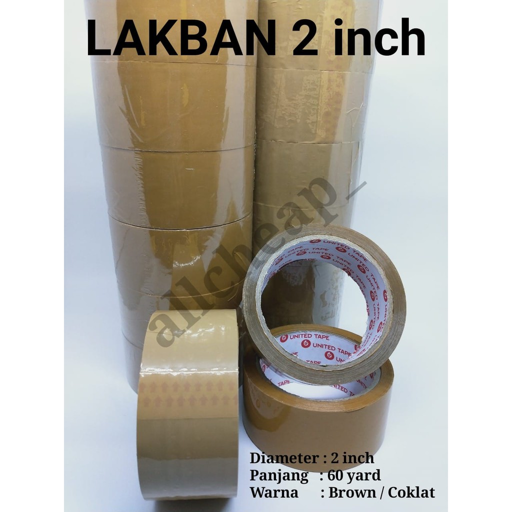 1pcs lakban bening / coklat 2inch kuat 60yard