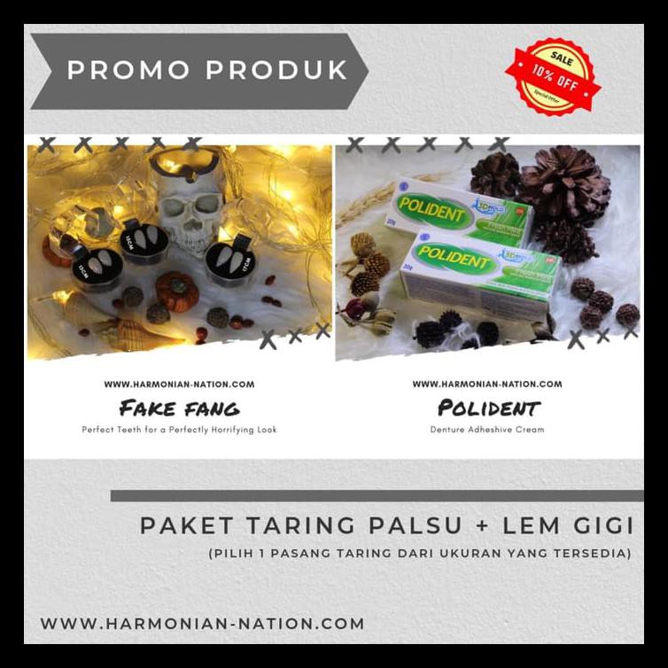 PROMO PAKET NEW FAKE FANG / TARING PALSU + LEM GIGI MAINAN TERMURAH DAN TERBARU AL4