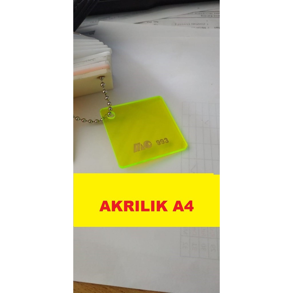 Akrilik A4 Lembaran 3mm Acrylic 3mm Hijau Stabilo Marga Cipta