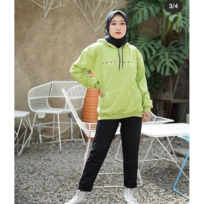 SWEATER PART PART HOODIE - FASHION HOODIE WANITA