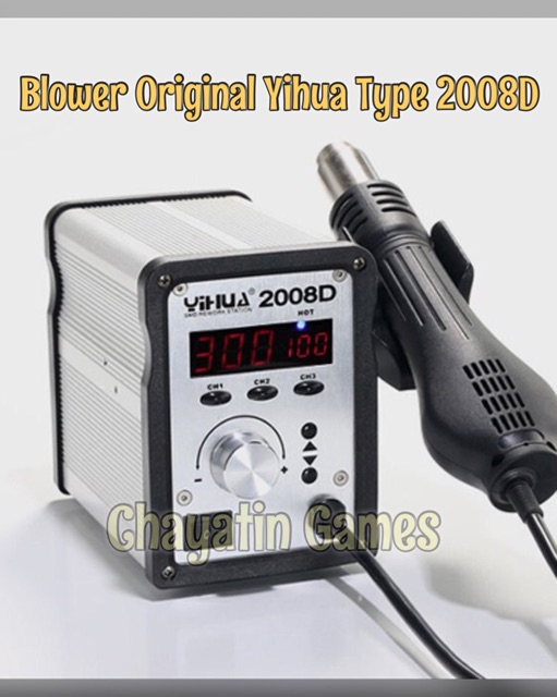 Blower - Solder Uap ORI YIHUA Type 2008D Digital Ada 3 Tombol Channel