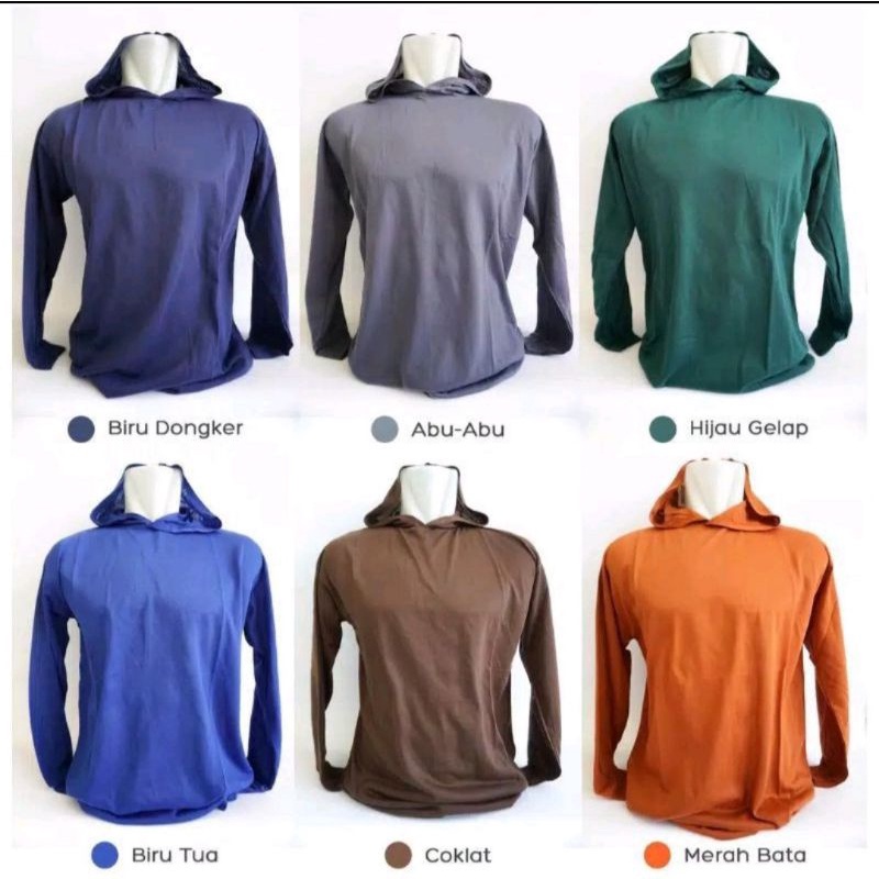 Kaos topi lengan panjang / Kaos basahan / kaos tani