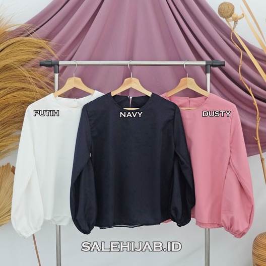 Baleri Blouse Balon / Luci Lucia Blouse Lengan Balon / Atasan Wanita Puffy Blouse Korean Style || BLUS CILA CILLA PUFFY LUNA-3