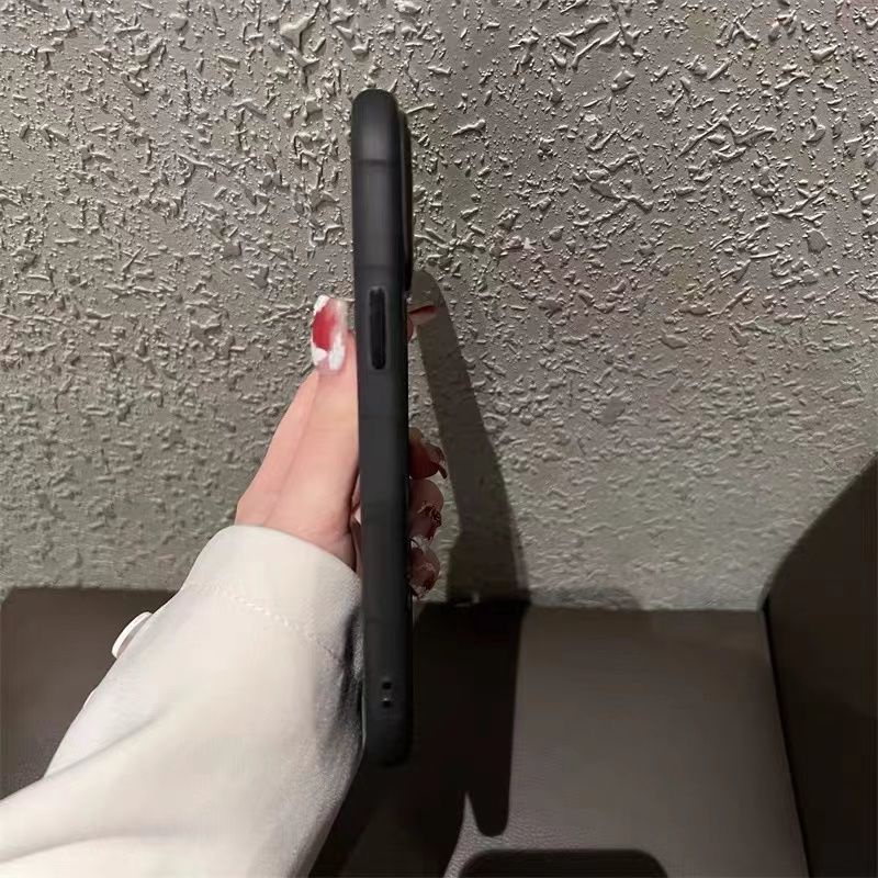 Case Pria Dan Wanita Motif Polkadot Warna Hitam Transparan Untuk iphone 12 13 11 Pro Max X Xs Max Xr