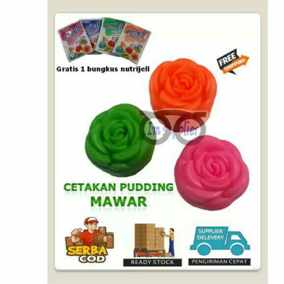Diskon Cetakan Puding Mawar Free Nutjell 0LRQQY7fzepN0j