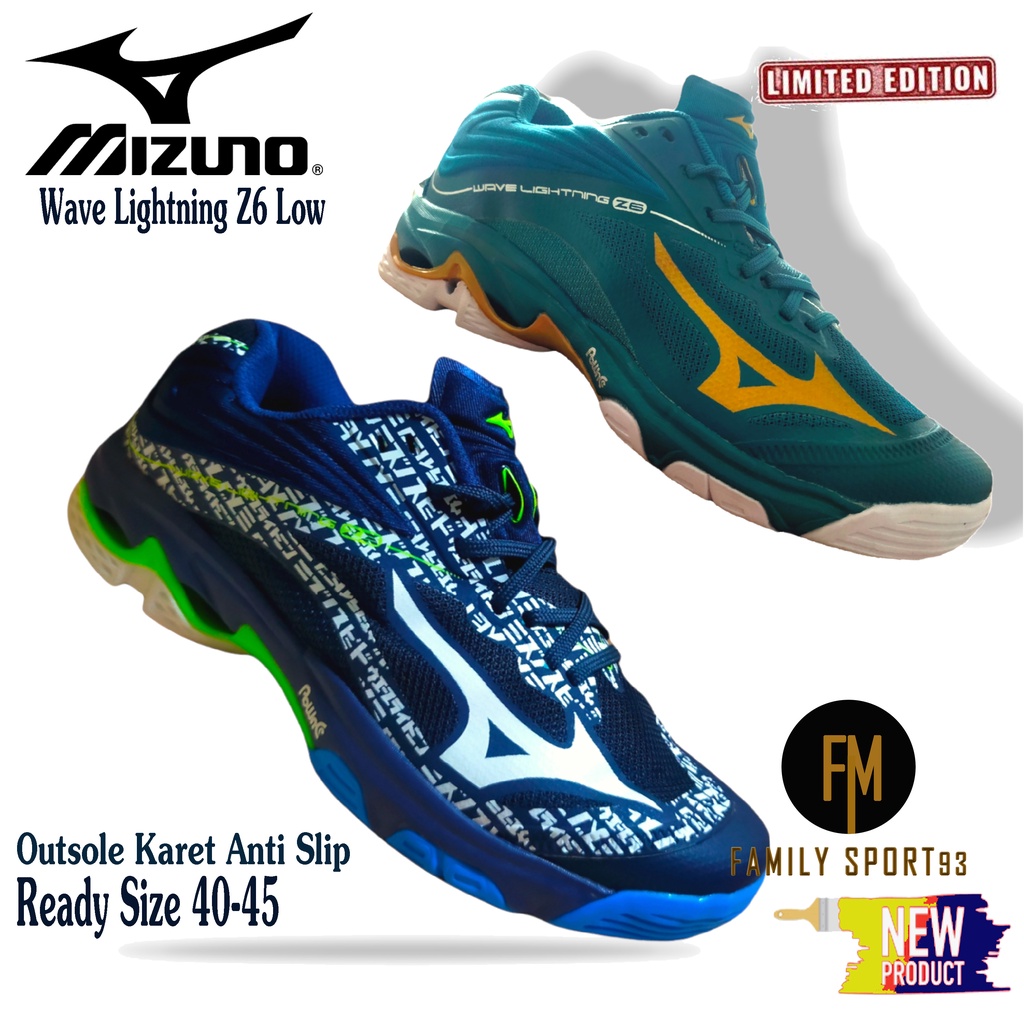 Sepatu Volly Mizuno Wlz 6 Low Sepatu badminton / Lari dan Tennis Terlaris / Sepatu voli ball / Sepat