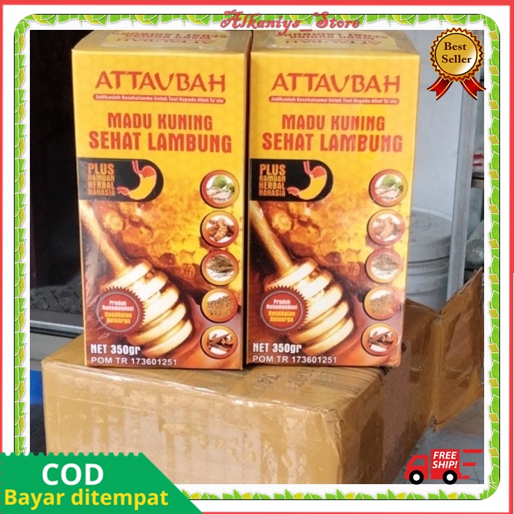 

Madu Kuning Sehat Lambung / Madu Sehat lambung attaubah kuning Banyak Kandungan Net 350Gr Ekstra Rempah