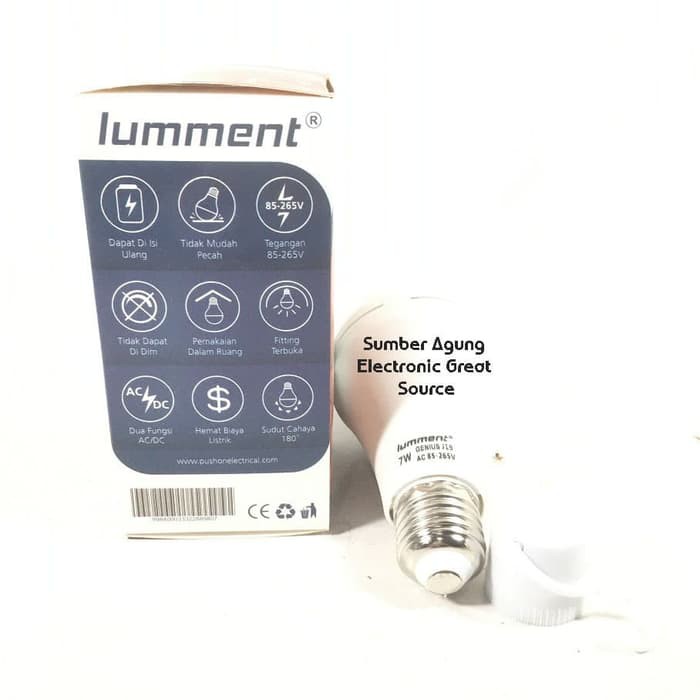 Lumment Lampu Genius 7W 7 Watt Magic AC DC Emergenc 4Jam 630Lumen