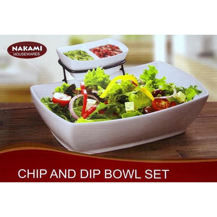 Nakami Chip and Dip Bowl Set - Serving Platter Tray