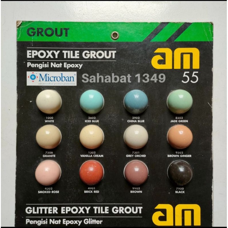 Semen Nat Keramik Epoxy Tile Grout - AM 55 Jade Green