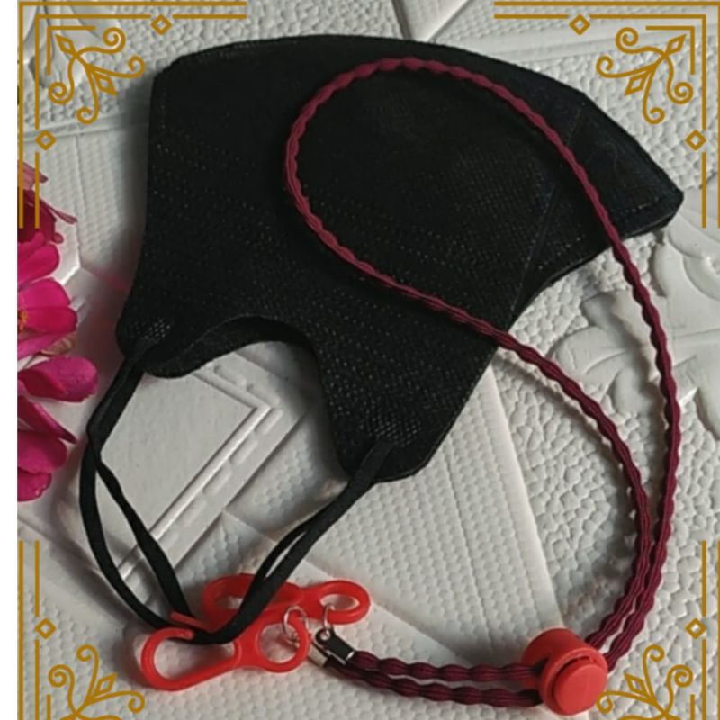Tali masker 2 in 1 / tali elastis biji padi / biji lada / biji beras strap masker kalung masker
