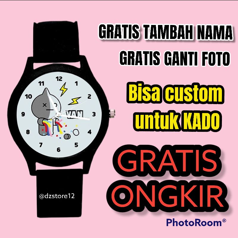 Jam Tangan Anak Perempuan Wanita Van BT21 BTS bisa request warna jam