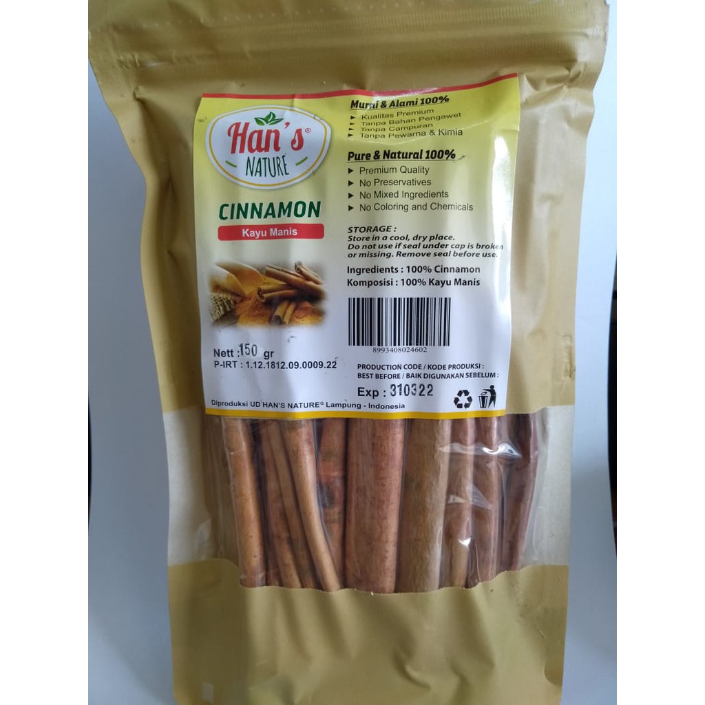 

KAYU MANIS UTUH-CINNAMON 150gr