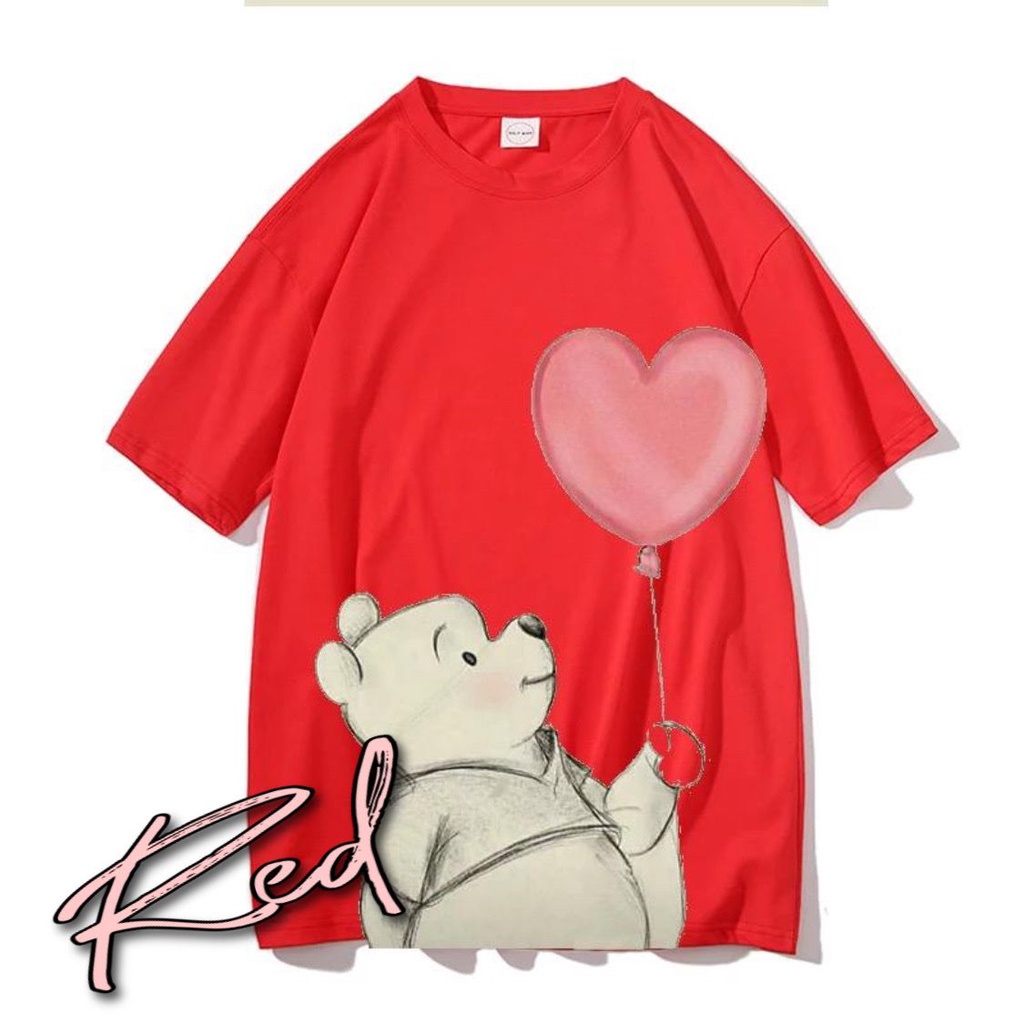 VS GG - ASLI JUMBO baju atasan KAOS JUMBO - big size POOH LOVE - konveksimurah