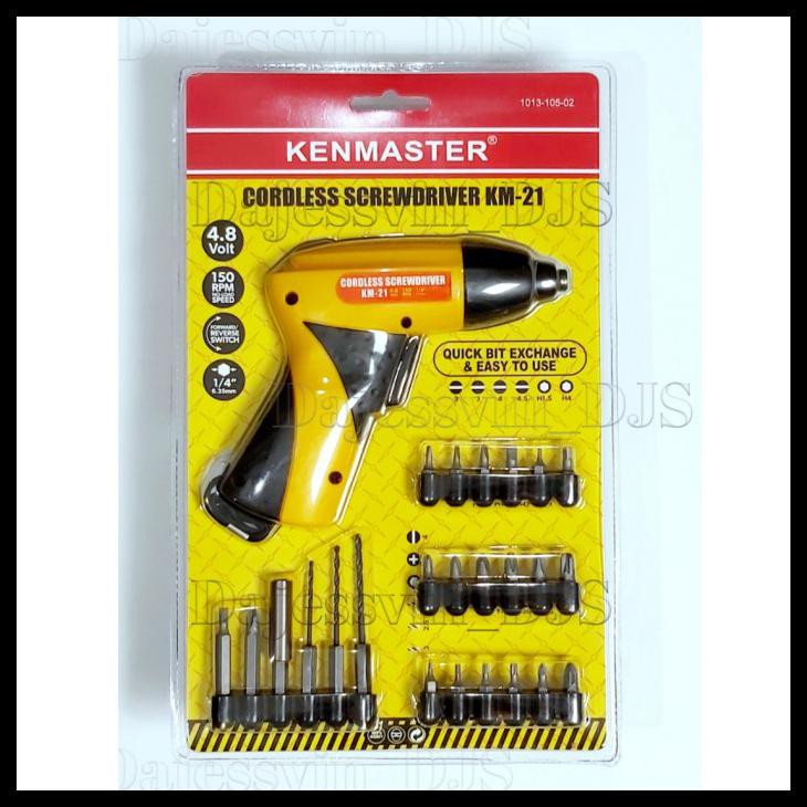 Kenmaster Mesin Bor Baterai Cordless Drill Charger Screwdreiver KM-21
