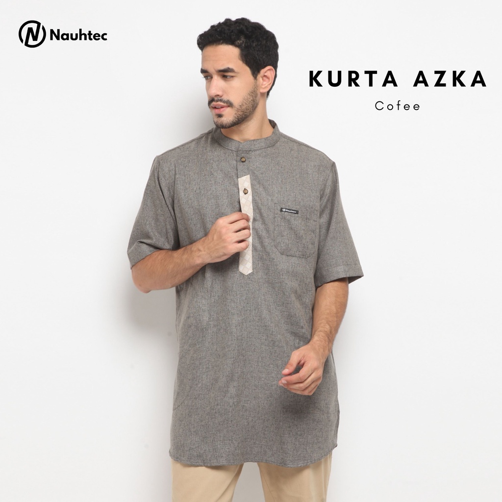 Kurta Azka Series Nauhtec Material Katun Madinah Premium Baju  Koko Pria Dewasa