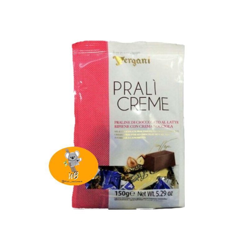 

Vergani Prali Creme Nocciola|Coklat Italy 150 gr