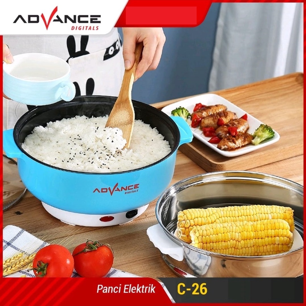 Advance Panci Elektrik Multifungsi C26 Warmer / Steamer / Cooker 26cm