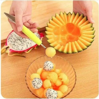 kerukan buah bulat Bulat Es Buah Stainless Ceplokan Buah Cetakan Bulat Buah