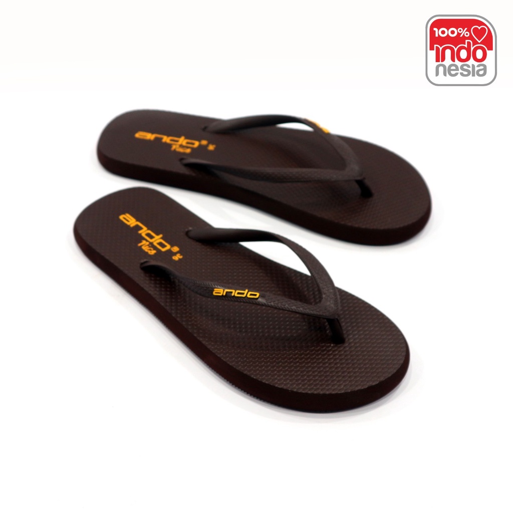 SANDAL KARET DEWASA ANDO NICE 36-40 CEWEK - SANDAL JAPIT CEWEK - ANDO-Brown