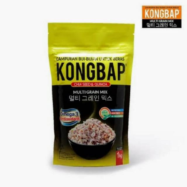 

**kongbab multi grain mix chiaseed **Campuran Beras Organik 1 Kg / SELALU READY