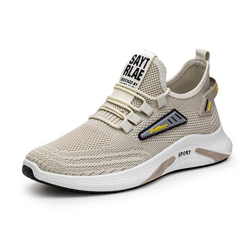 Leedoo Sepatu Sneakers Pria Sepatu Tali Fashion Kasual Sneakers Running Sport MR126-125 Khaki