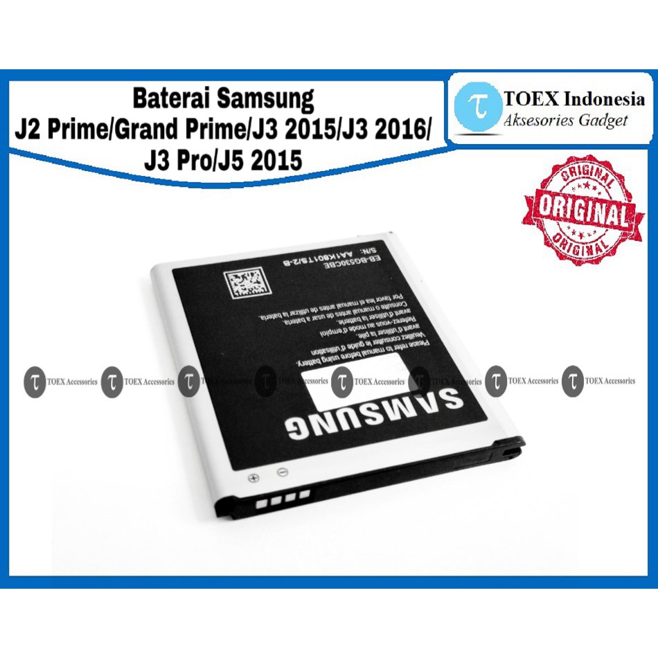 Baterai Samsung J2 Prime J3 2015 2016 J5 2015 J2 Pro J3 Pro Grand Prime - Batre Batrai Original