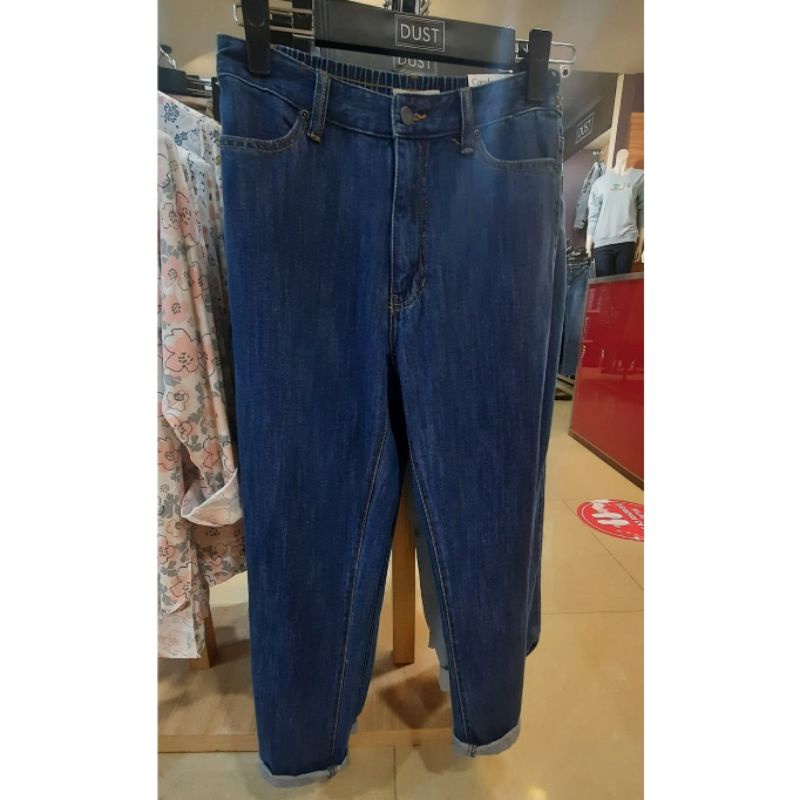 celana jeans wanita model boyfriend dust original