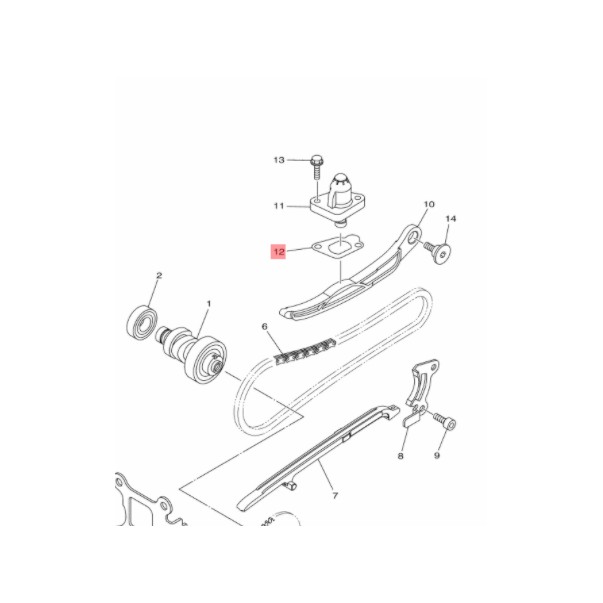 PACKING PAKING TENSIONER TONJOKAN OTOMATIS KETENG MIO J SOUL GT FINO FI XRIDE 115 LAMA ORIGINAL YGP 54P-E2213-00