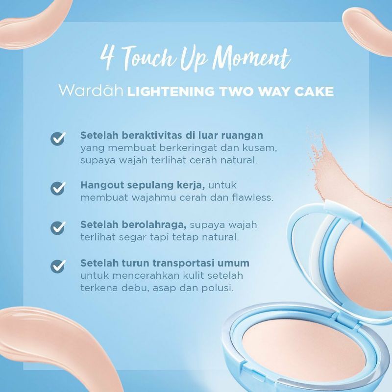 Wardah Lightening Two Way Cake Light Feel / Refill Wardah Lightening