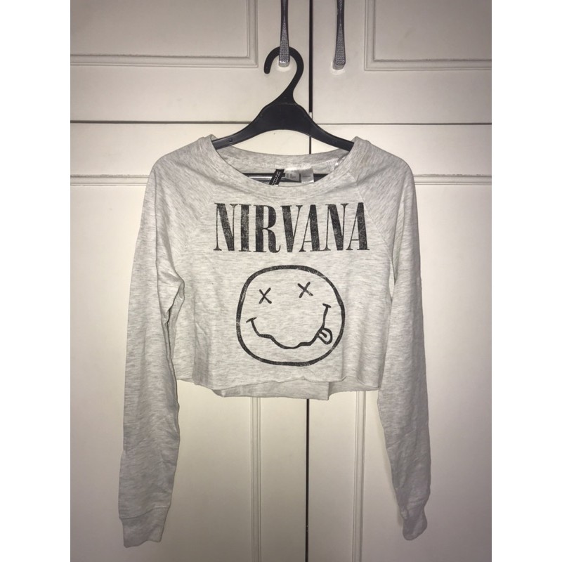 Baru H&M Nirvana grey long sleeve