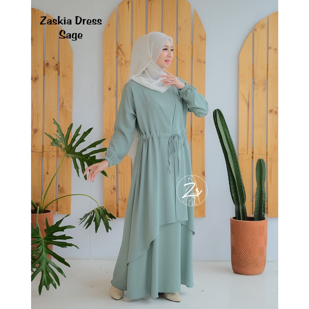 Gamis ZASKIA ZR original berlabel terbaru premium limitted style wanita syari ootd