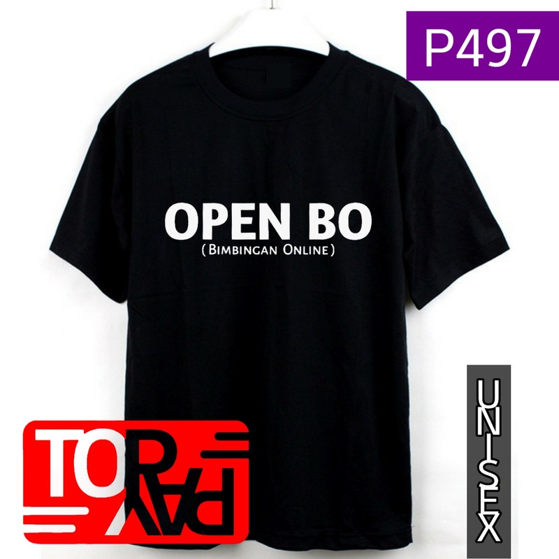 tshirt santai 30s kaos atasan P497 baju kata open bo bimbingan online