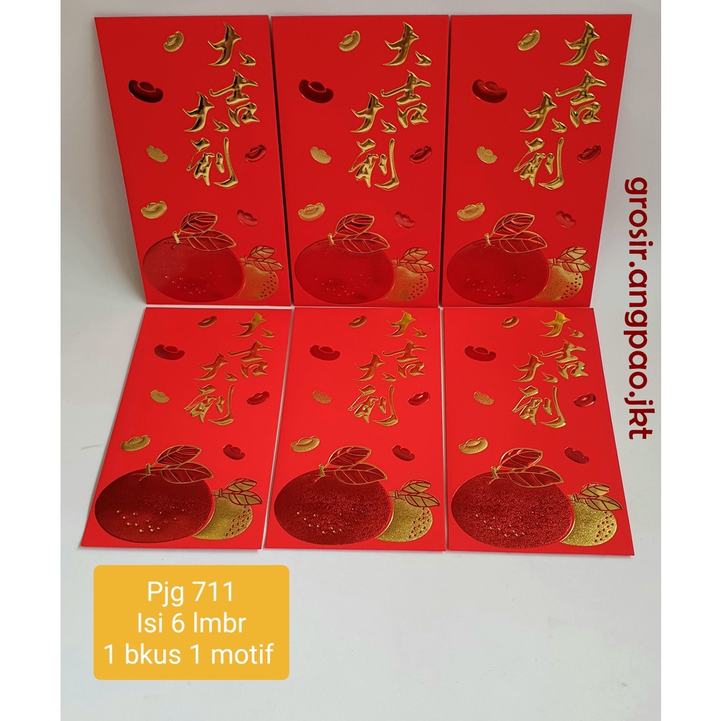 

6pcs Angpao 2023 FU KELINCI Imlek Merah PREMIUM ANGPAO FUK