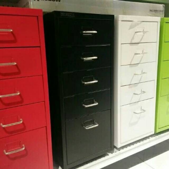 Drawer Krisbow Lemari Arsip Besi 5 Laci 41x28x69 Cm - Lemari Susun MA17