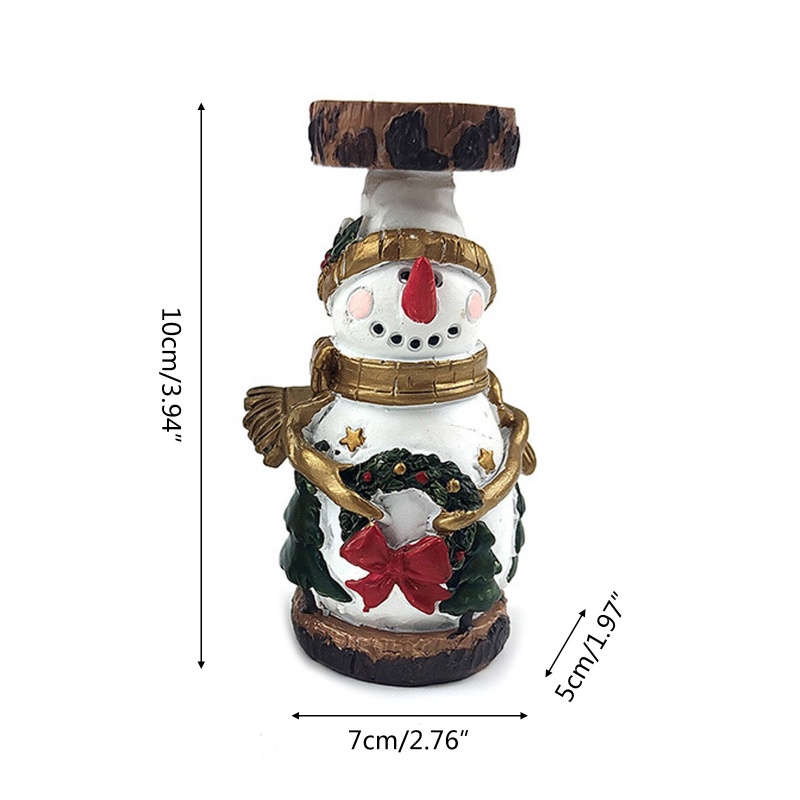 Holder Desain Santa Snowman Bahan Resin Untuk Dekorasi Pesta Natal