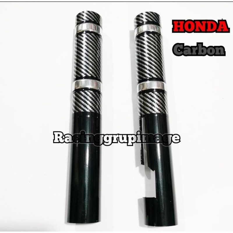 COVER SHOCK/COVER TABUNG SHOCK DEPAN VARIASI HONDA BEAT SCOOPY VARIO GENIO DLL _ CARBON