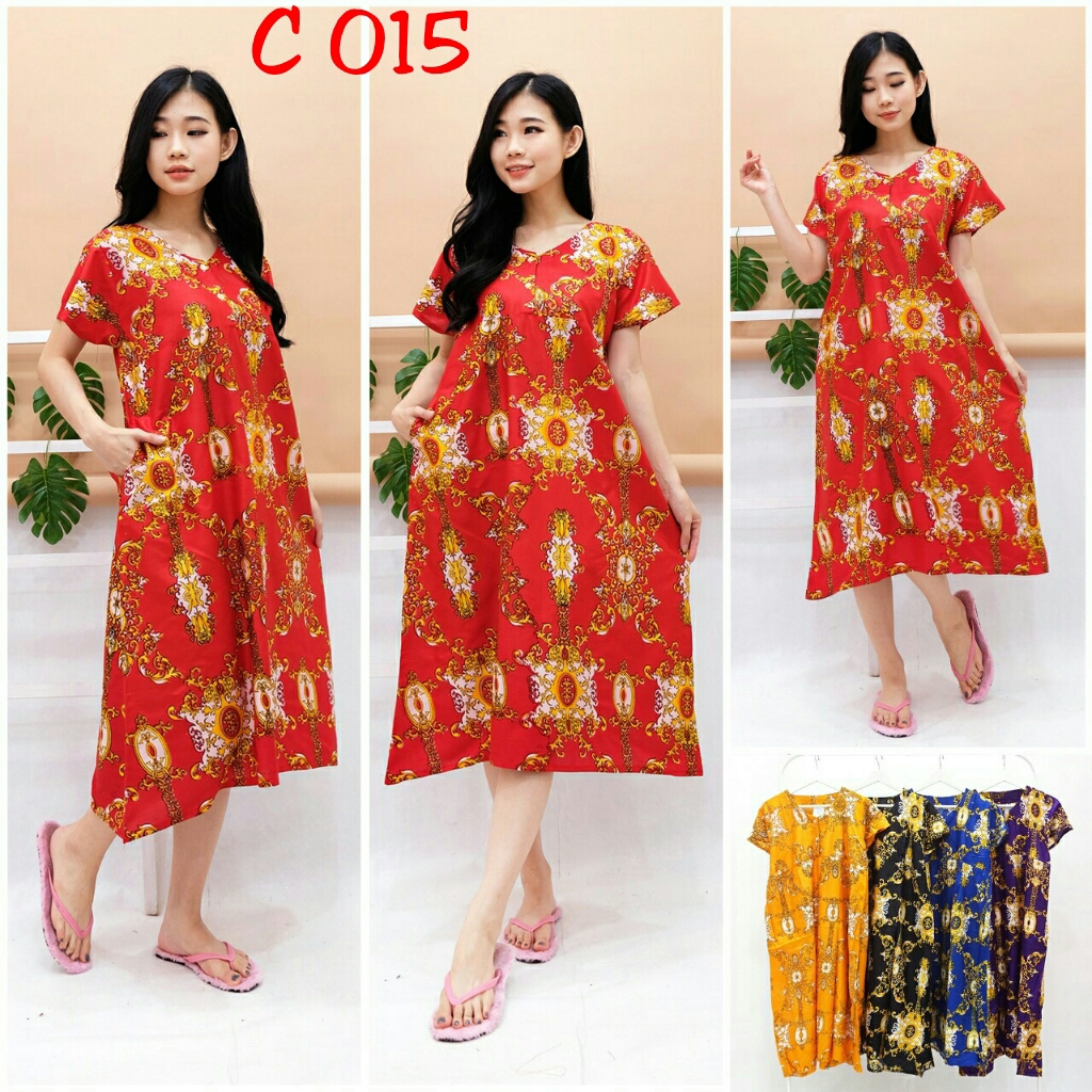 NEW Longdress / DASTER BATIK MOTIF / DASTER MENYUSUI / DASTER ADEM  Bahan Rayon part 04