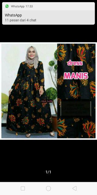 Promo Gamis Batik / Long Dress Batika Manis Terbaru