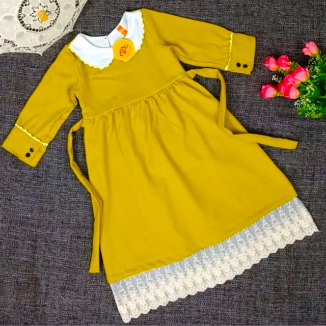 Gamis baby blesk my bee kids renda untuk anak usia 1-5 tahun babyblesk mybee