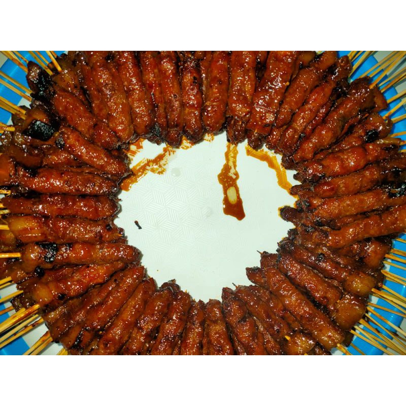 

Sate babi montok mix lemak