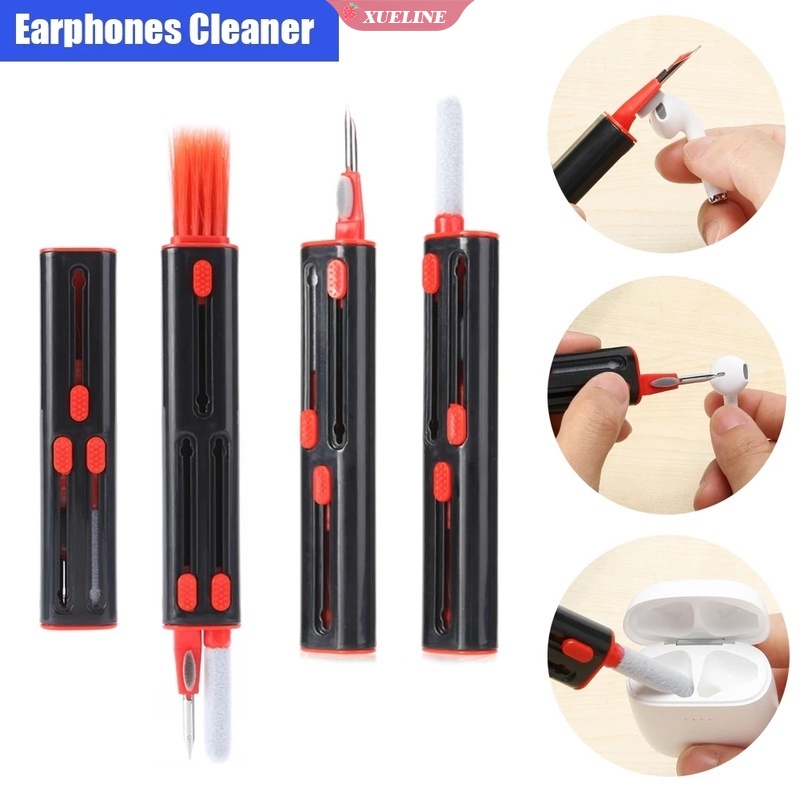 Set Pen Pembersih + Sikat + Kotak Charging Untuk Earphone Tws Bluetooth Huawei / Xiaomi