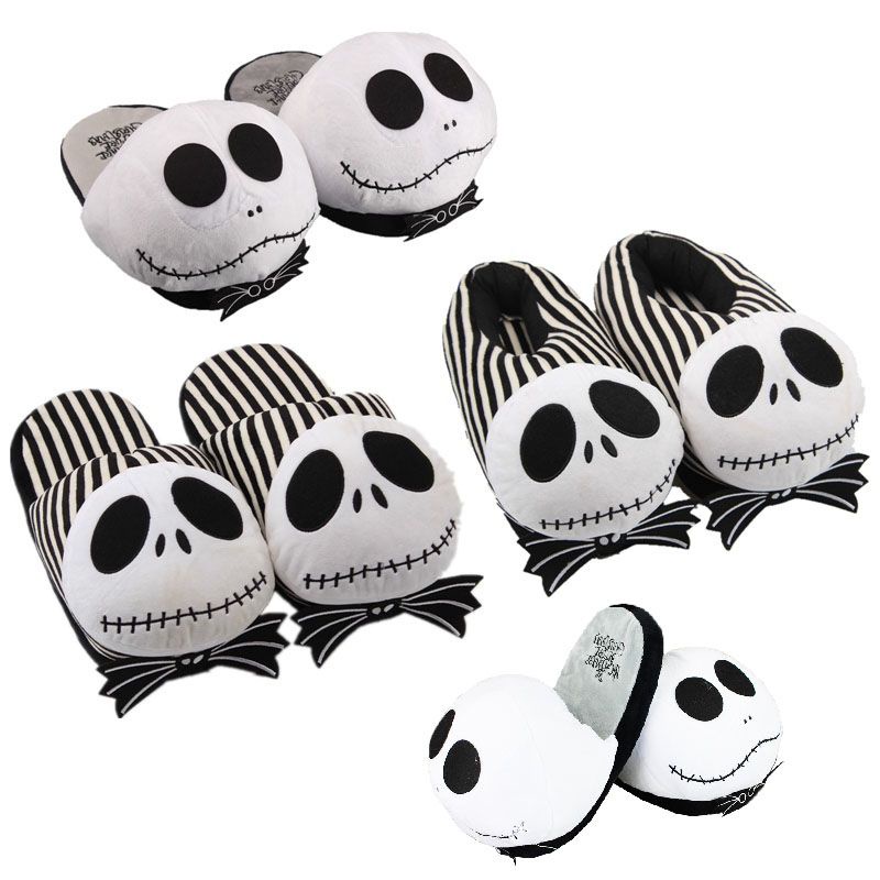 Nightmare The Before Christmas Jack Skellington Plush Slipper Sepatu Musim Dingin Hangat