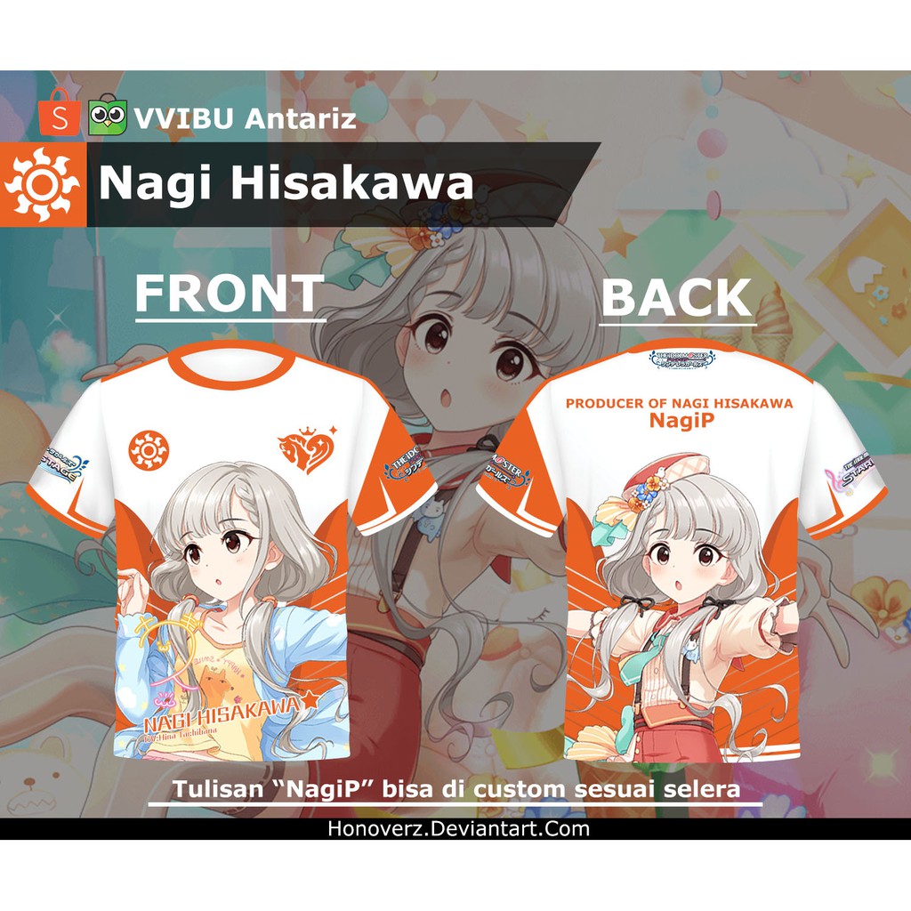Kaos Jersey Nagi Hisakawa The Idolm@ster Cinderella Girls