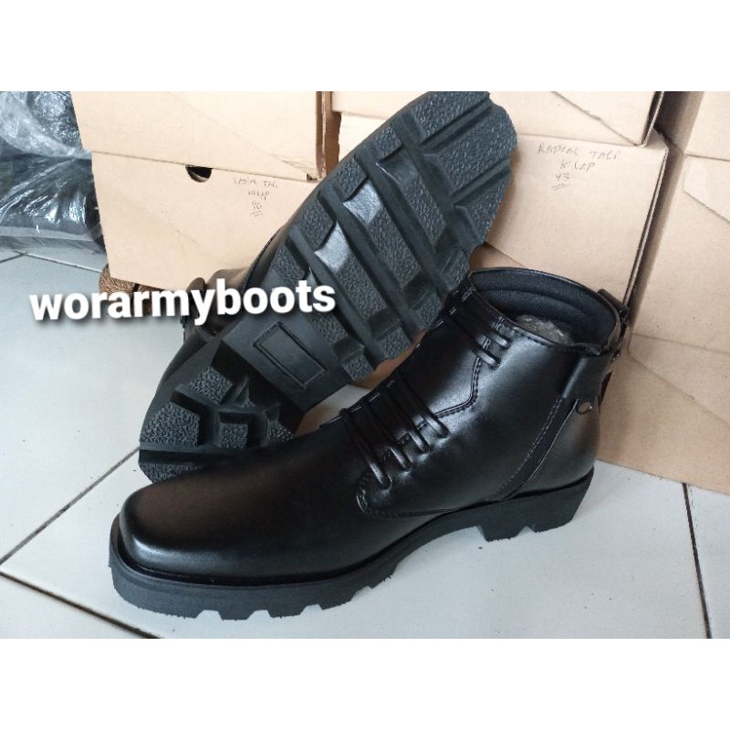 Sepatu PDH Big size 45,46,47 PDH POLRI TNI SECURITY DISHUB  by Wor Army Boots