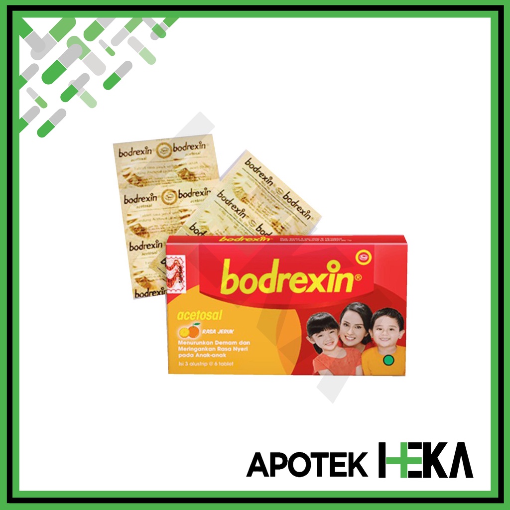 Bodrexin Rasa Jeruk - Menurunkan Demam Nyeri Anak Box isi 16 Tablet (SEMARANG)