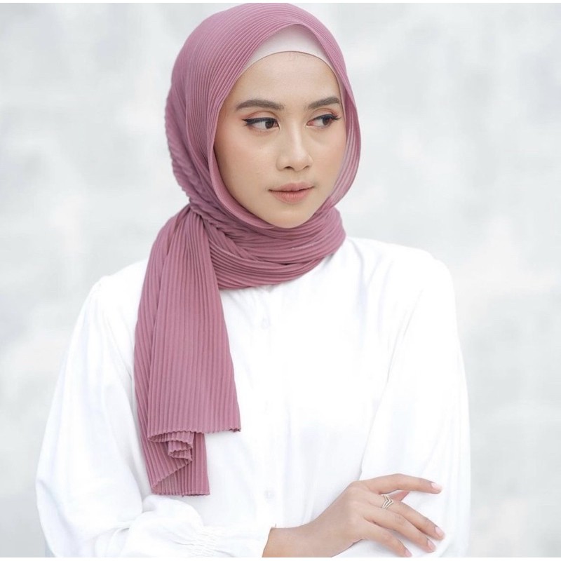 [FULL PLISKET]Pashmina Pelisket Ceruty Babydoll / Pasmina Plated /  Sahwl